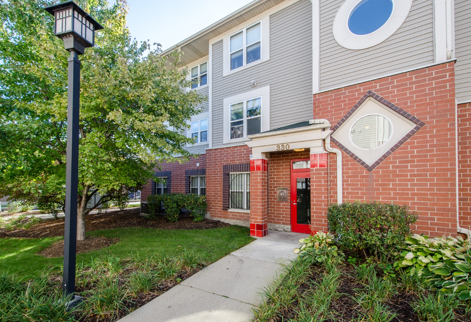 our apartments offer a walkway to the entrance of our building